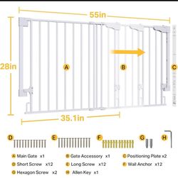 Baby/Pet Gate Cumbor 35.1-55" Baby/Pet Gate *BRAND NEW IN BOX *