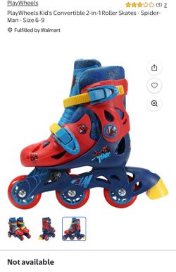 Spider-Man skates and safety gear