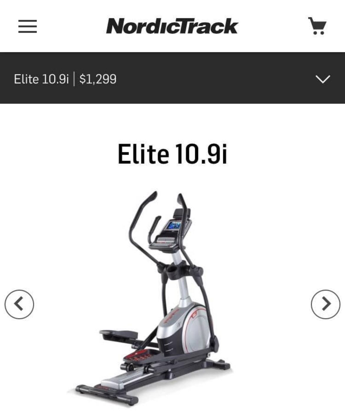 Nordictrack Elliptical 10.9i