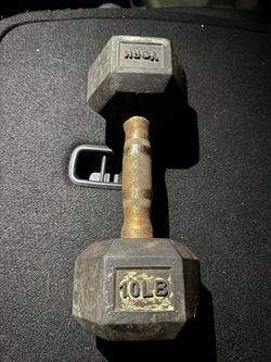 York 10 LB Hex Dumbbell