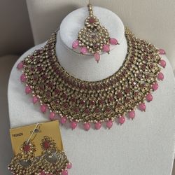 Indian Traditional Kundan Necklace Set Ethnic Wedding Party Designer Jewelry