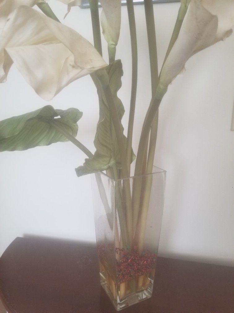Vase With Artificial Flowers