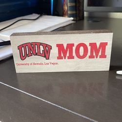 UNLV Mom Solid Wood Block