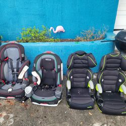 Double Stroller And 4 Car Seats
