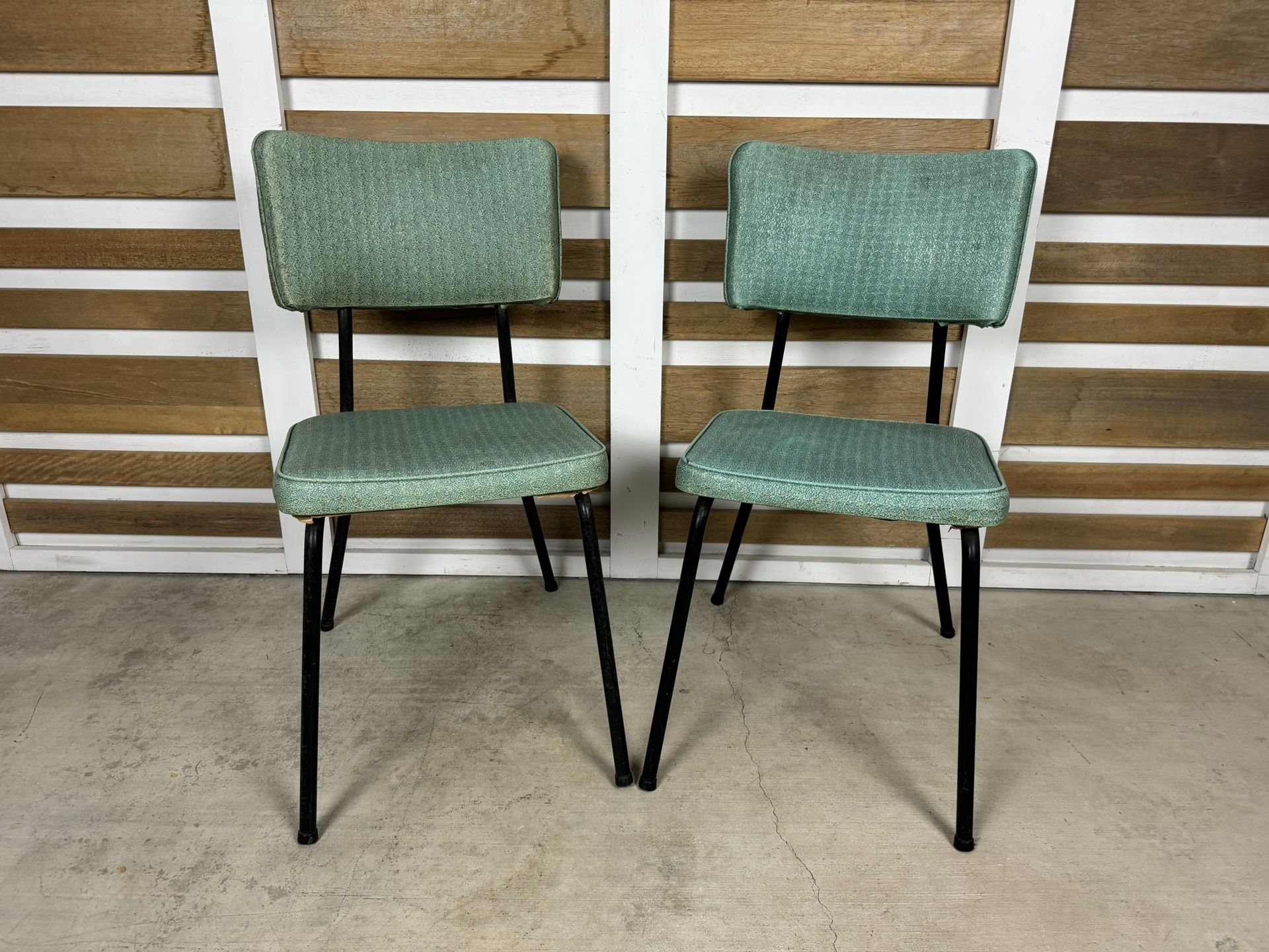 Midcentury Side Chairs - Vinyl - Virtue Brothers