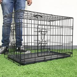 (New in Box) $40 Folding 30” Small Dog Cage Crate Kennel w/ Slide out tray 30x18x20 inches