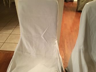 55 White Armless Wedding/ Banquet Standard Chair Covers Thumbnail