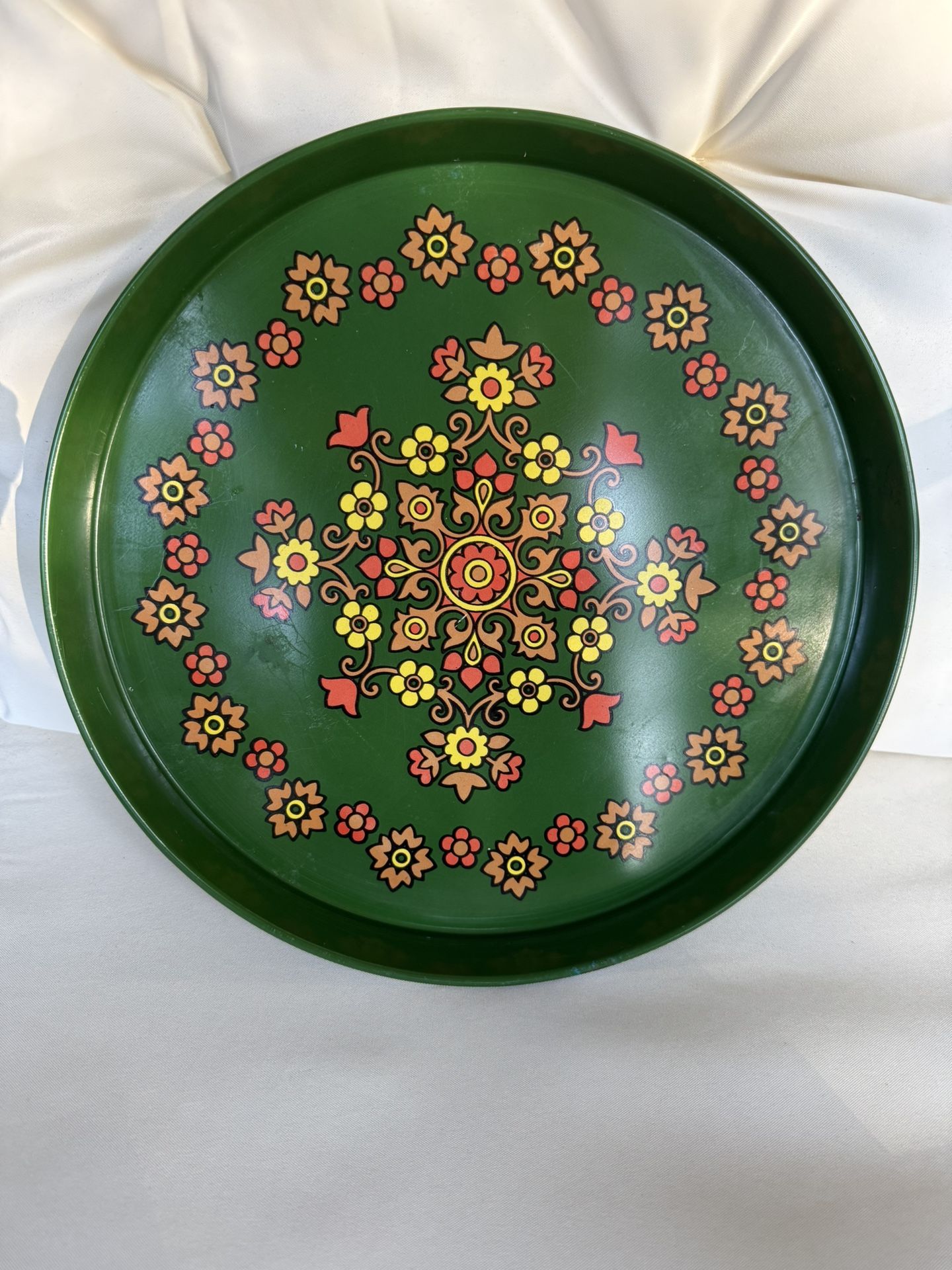 Metal Vintage Tray Green Made in Brazil