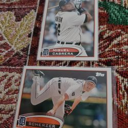 Detroit Tigers 2012 Topps Baseball Cards Lot 