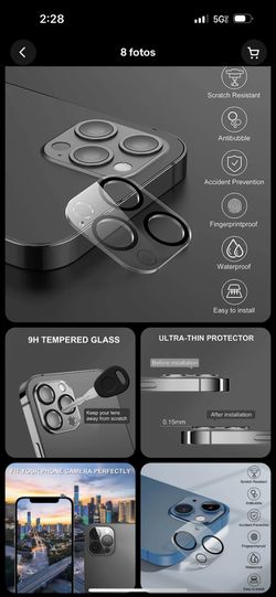 3 Pack For iPhone 14 13 12 11 Pro Max Tempered Glass Camera Lens Cover Protector