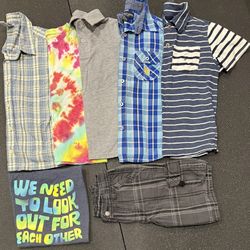 Boys sz 6/7 short sleeve shorts clothing Lot