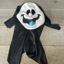 Easter Unlimited Friendly Ghost Mask With Blue Tongue Ghost Face Scream
