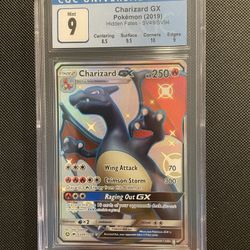 Charizard GX Shiny Rare CGC 9 *MINT* Subgrades Pokémon Hidden Fates SV49/SV94 Vault Sun Moon Pokemon Graded Slab FA Full Art 2019 Zard PSA BGS