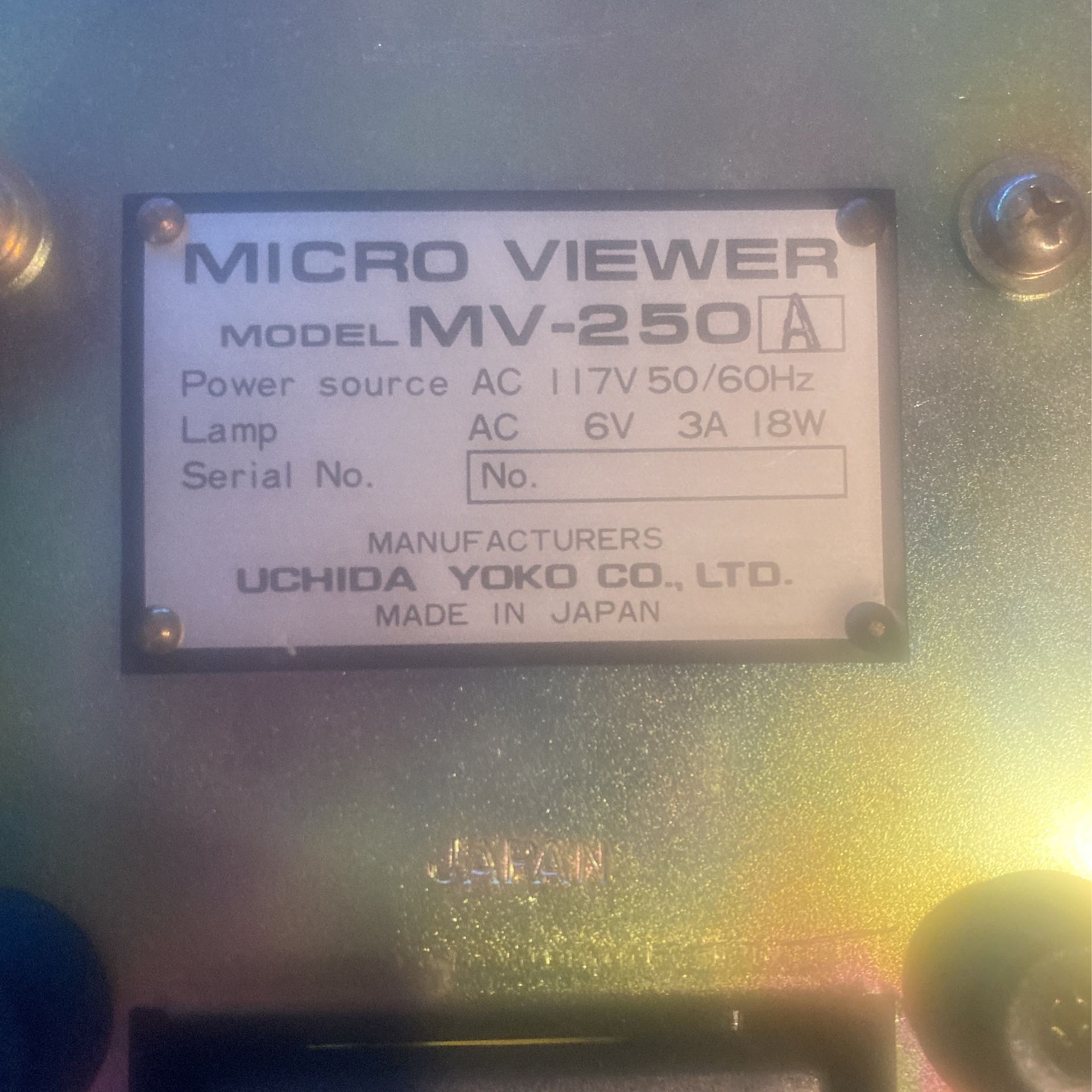 Micro Viewer Model- Mv-250 Slide Projector