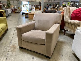 Taupe Square Frame Arm Chair