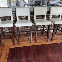 White High Chairs - Set Of 4. 