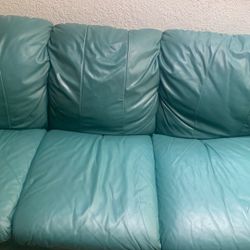 5 piece Leather Living Room Set  w/Ottoman