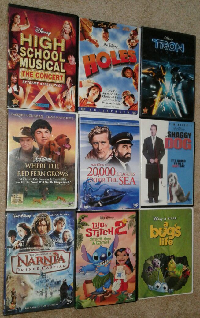 9 - WALT DISNEY DVD MOVIES (LOT OR INDIVIDUAL)