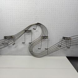 Vintage Metal Music Notes Hanging Wall Art