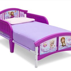 Disney Frozen Princess Pink Toddler Bed With Mattress