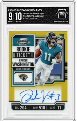 Parker Washington Rookie Ticket Auto /10