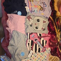 3T Gabby Dollhouse tees excellent condition w new Carters shorts and used pjs