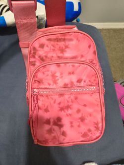 Pink Floral Mini Sling Crossbody Bag