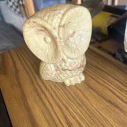vintage stone or soapstone owl figurine