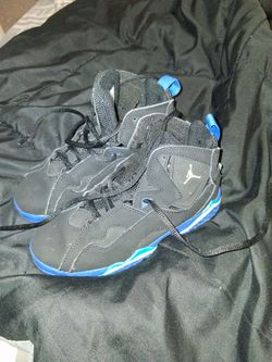 Air Jordan 7 Black Blue Sneakers