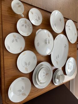Reverie White Fine China Platinum Trim