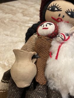 Handmade Peruvian Rag Doll With 3 Babies