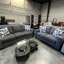 Gray Sofa & Love seat