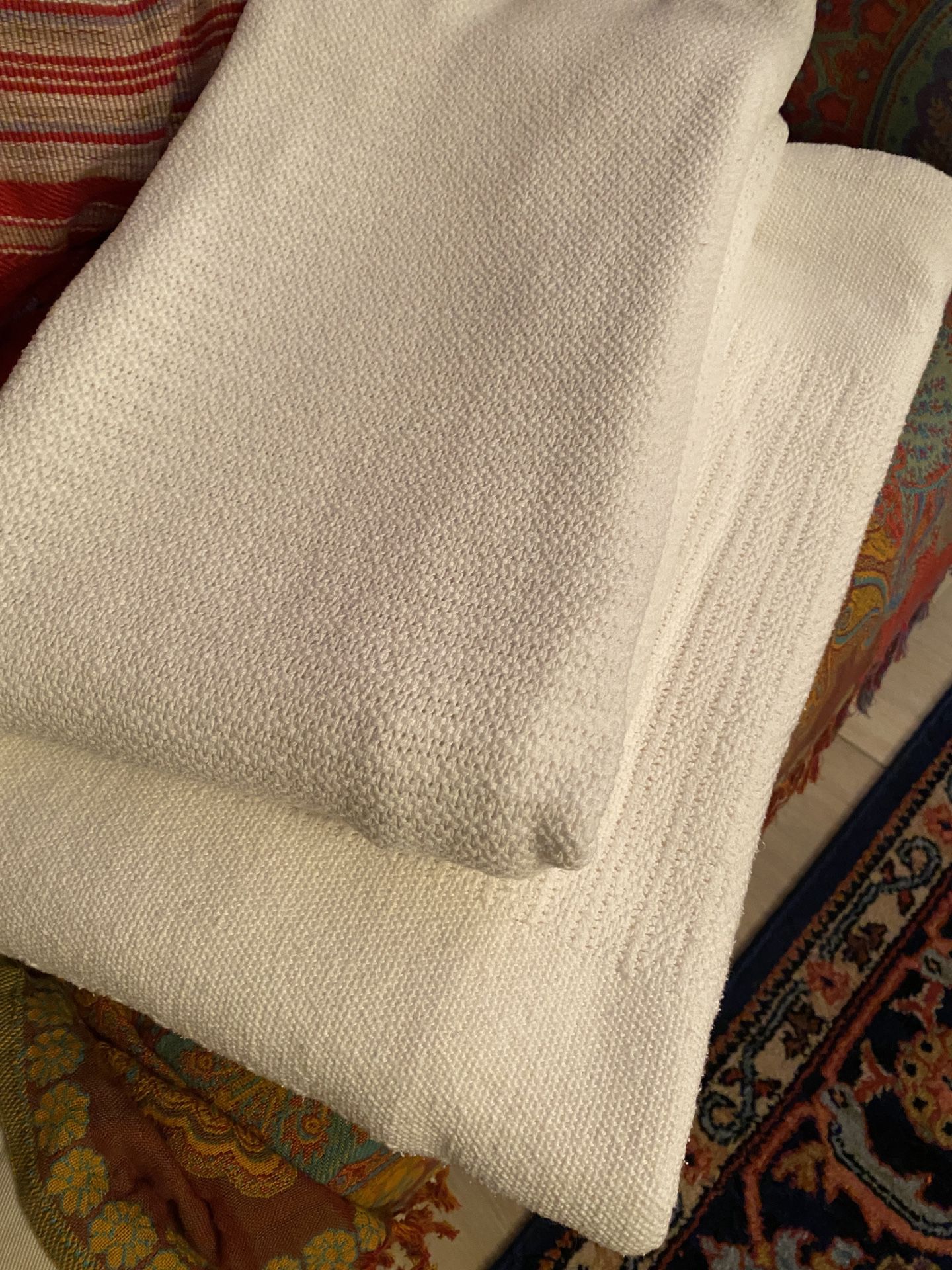 Summer-weight White Cotton Blankets $7 Each
