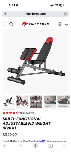 FINER FORM MULTI-FUNCTIONAL ADJUSTABLE FID WEIGHT BENCH