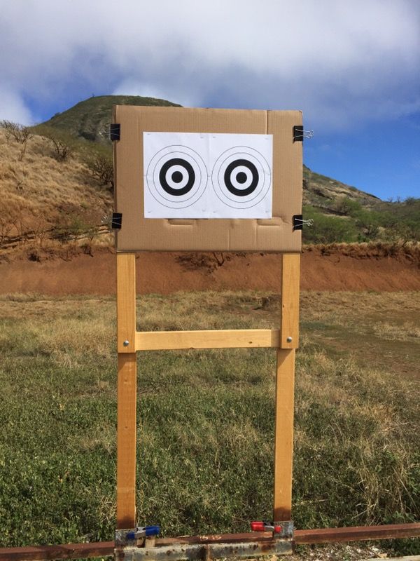 Pistol gun range shooting frame Koko head