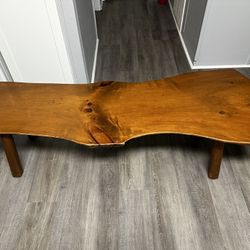 Vintage Live Edge, Wood Bench