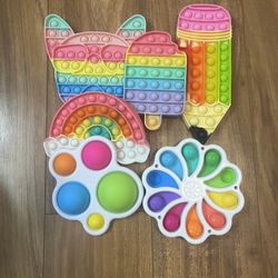 Colorful Pop It Fidget Toy Bundle – Great Condition