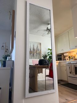 OGCAU Full-Length Mosaic Mirror – Hand Painted White – $40 OBO