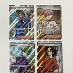 Set of 4 Full Art Ultra Rare Trainer Prismatic Evolutions Pokemon Cards M NM