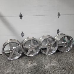 Set of 4 Corvette C6 Factory OEM POLISHED Aluminum Wheels
