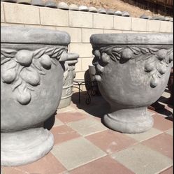 New Flower Pots Made Out Of Cement Perfect Gift 