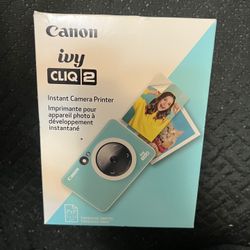 CANON Ivy Cliq 2 Instant Camera Printer Turquoise (Matte). Authentic 