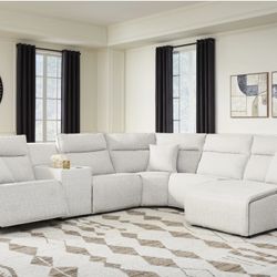 6 Pcs Power Recliner Power Headrest Sectional 