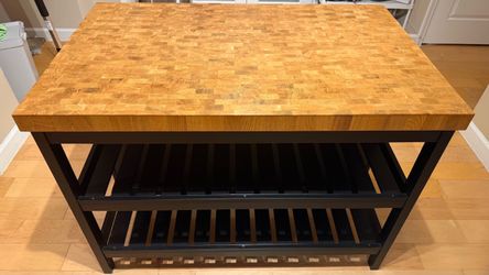 IKEA Vadholma Butcher Block Kitchen Island