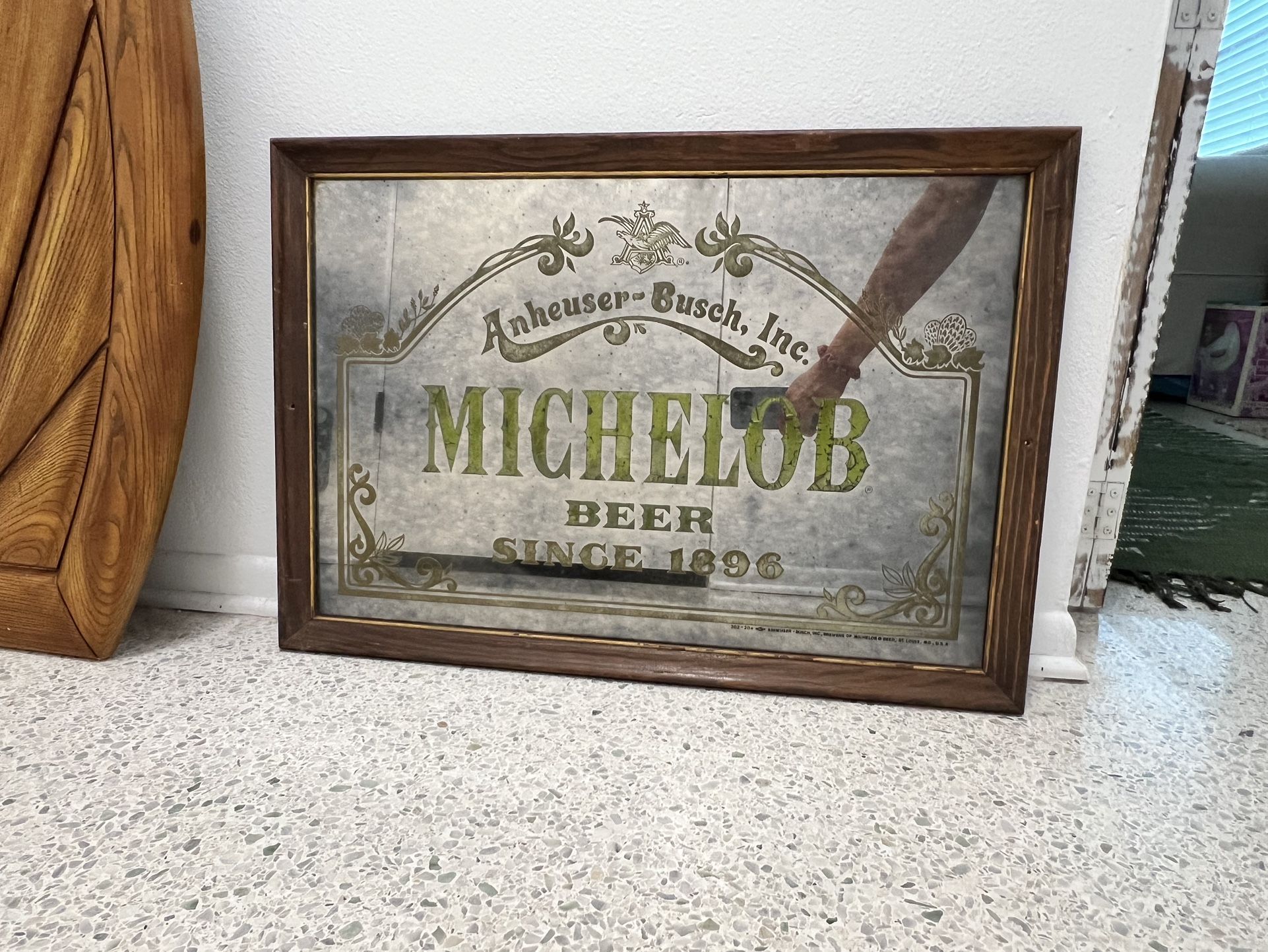 Rare Vintage Michelob Beer Mirrored Sign