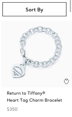 Tiffany heart tag charm bracelet