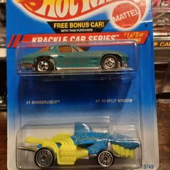 1963 Chevy Corvette & Sharkruiser (2) 1:64 Scale Hot Wheels π₯ π New.   ** Buy $20+ Get a Free Random Hot Wheels Sealed