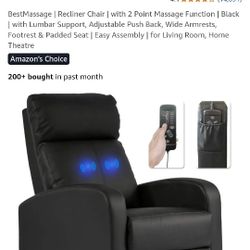 Brand New Massaging Recliner chair  $80
