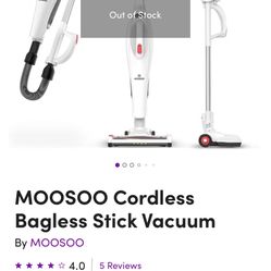 MOOSOO Cordless Bagless Stick Vacuum