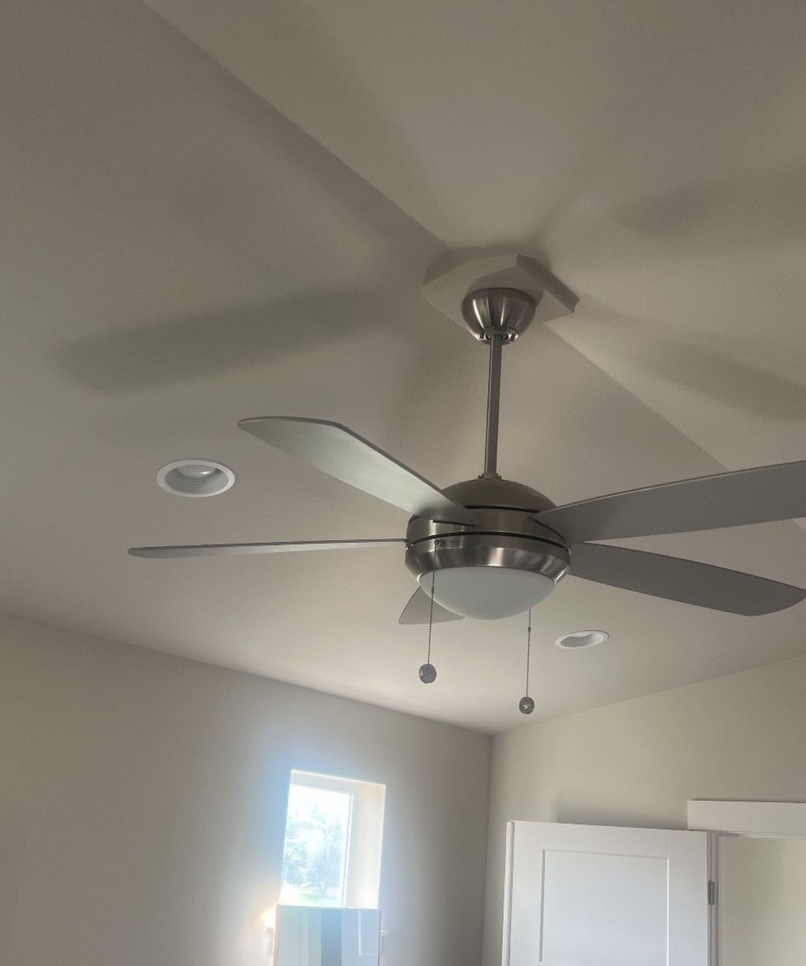 Silver Ceiling Fan 